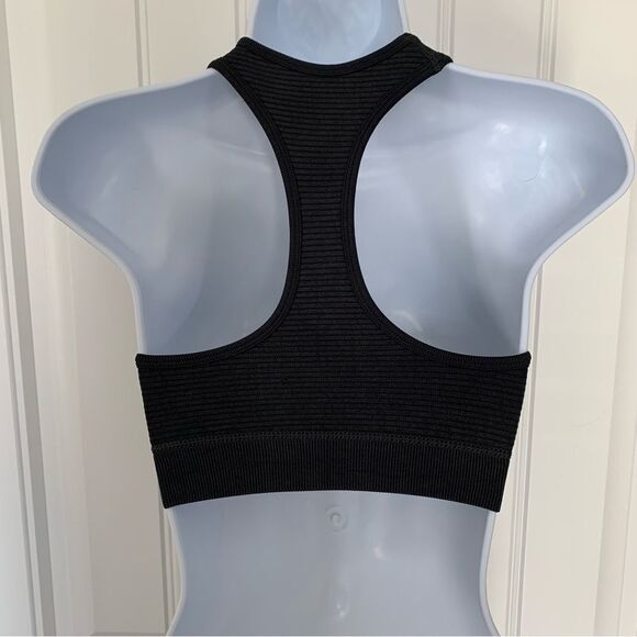 Aerie Bra XXS Seamless Offline Oasis Rib Sports Charcoal Black - Picture 2 of 7